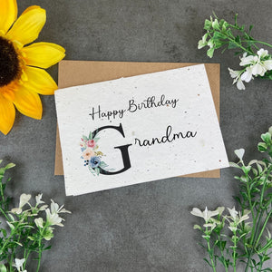 Happy Birthday Grandma - Plantable Seed Card