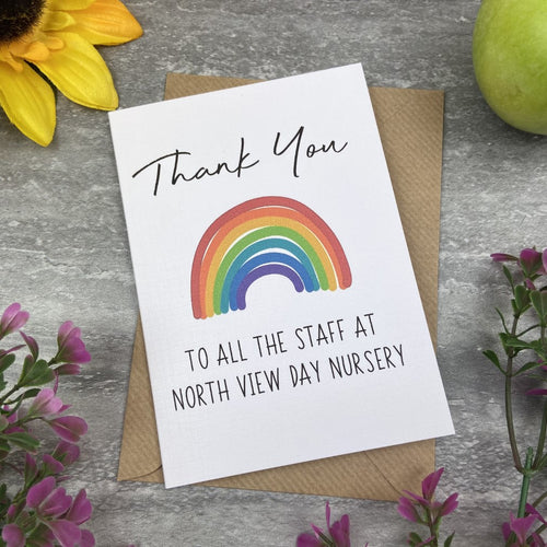Personalised 'Thank You To All The Staff' Card-The Persnickety Co