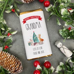 Merry Christmas Grandma - Personalised Chocolate Bar