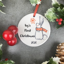Load image into Gallery viewer, Personalised First Christmas Hanging Decoration-The Persnickety Co
