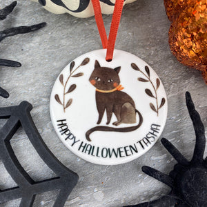 Black Cat Halloween Hanging Decoration
