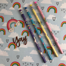 Load image into Gallery viewer, Rainbow and Unicorn Wooden Pencils-10-The Persnickety Co

