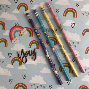 Rainbow and Unicorn Wooden Pencils-10-The Persnickety Co