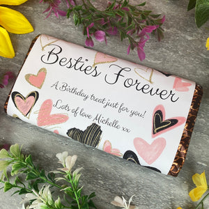 Personalised Besties Forever Birthday Chocolate Bar