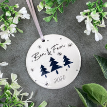 Load image into Gallery viewer, Personalised Couples Christmas Hanging Decoration-5-The Persnickety Co
