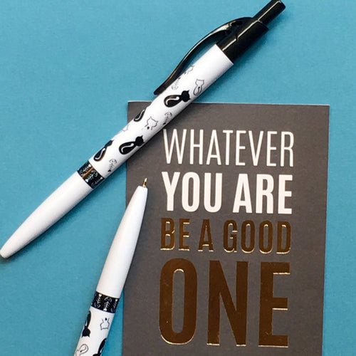 Cat Ballpoint Pen - White & Black-The Persnickety Co