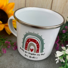 Load image into Gallery viewer, Personalised Daddy You Brighten My Day Enamel Mug
