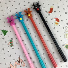 Load image into Gallery viewer, Winking Reindeer Gel Pen-3-The Persnickety Co
