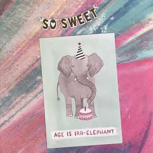 Age Is Irr-Elephant Postcard-3-The Persnickety Co