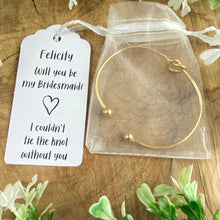 Load image into Gallery viewer, Will You Be My Bridesmaid Knot Bangle-2-The Persnickety Co
