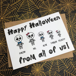 Happy Halloween Personalised Skeleton Card-7-The Persnickety Co