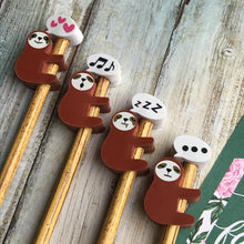Load image into Gallery viewer, Sloth Pencil With Sloth Eraser Topper-3-The Persnickety Co

