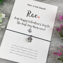 Load image into Gallery viewer, Personalised Valentine&#39;s Best Dog Mum Wish Bracelet-7-The Persnickety Co
