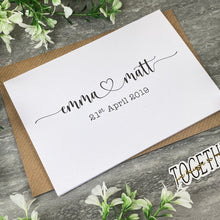 Load image into Gallery viewer, Couples Personalised Wedding Card-2-The Persnickety Co
