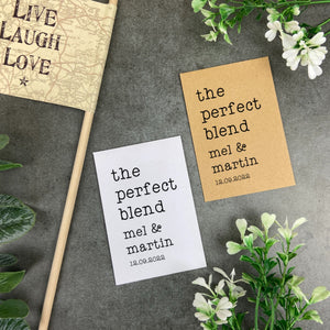The Perfect Blend 12x Wedding favours - Tea Bags