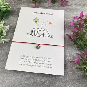 Personalised Bee My Valentine Wish Bracelet-10-The Persnickety Co