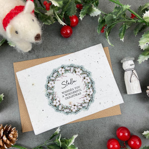 Plantable Seed Christmas Card - Wishing You A Wonderful Christmas-The Persnickety Co