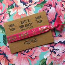 Load image into Gallery viewer, Personalised Hen Party Wristband Bride Tribe / Team Bride-The Persnickety Co
