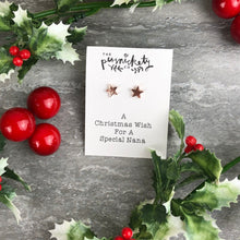 Load image into Gallery viewer, A Christmas Wish For A Special Nana - Star Earrings-3-The Persnickety Co
