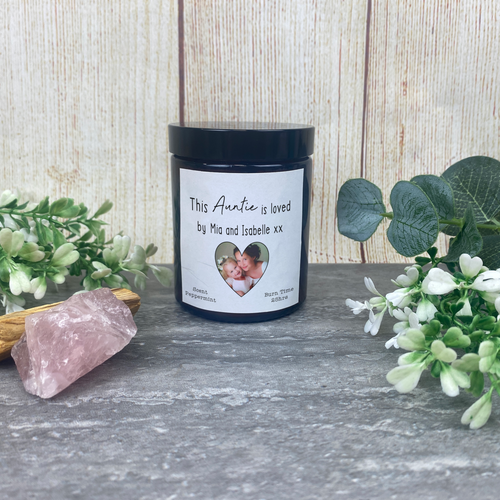 Personalised Photo Candle - This Auntie Is Loved By-The Persnickety Co