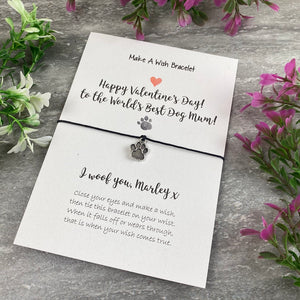 Happy Valentine's World Best Dog Mum Wish Bracelet-7-The Persnickety Co