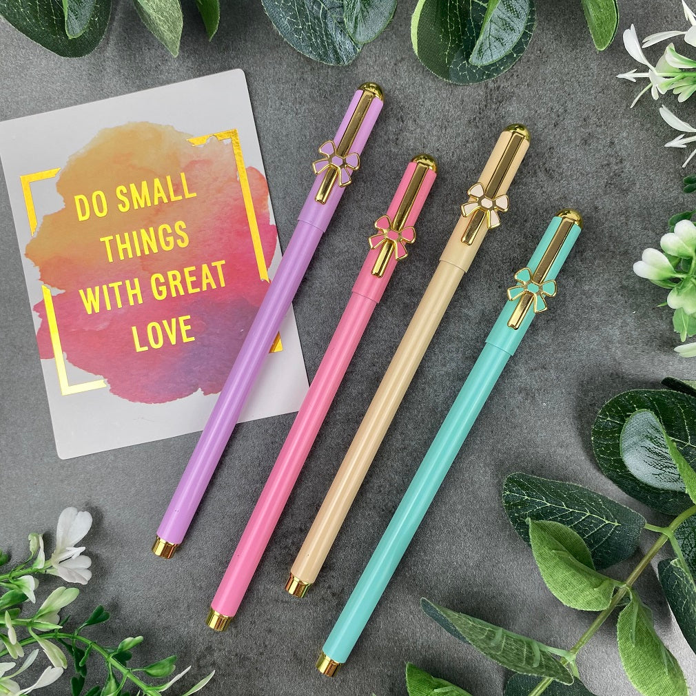 Pastel Bow Ballpoint Pen-The Persnickety Co