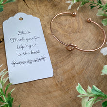 Load image into Gallery viewer, Bridesmaid Knot Bangle Thank You Gift-9-The Persnickety Co
