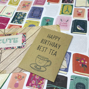 Happy Birthday Best Tea/Cute Tea Mini Kraft Envelope with Tea Bag-6-The Persnickety Co