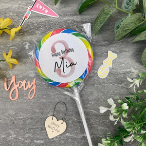 Personalised Happy Birthday Giant Lollipop With Age