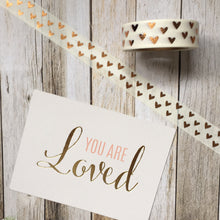 Load image into Gallery viewer, Heart Washi Tape with Foil Detailing-5-The Persnickety Co
