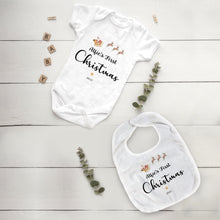 Load image into Gallery viewer, Personalised First Christmas Bib and Vest-The Persnickety Co
