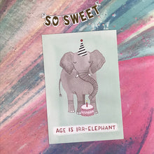 Load image into Gallery viewer, Age Is Irr-Elephant Postcard-The Persnickety Co
