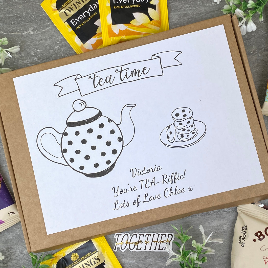 You're TEA-Riffic Personalised Tea and Biscuit Box-The Persnickety Co