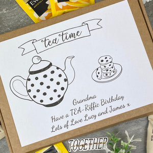 TEA-Riffic Birthday Personalised Tea and Biscuit Box-3-The Persnickety Co