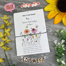 Load image into Gallery viewer, Mum If You Were A Flower Wish Bracelet On Plantable Seed Card-3-The Persnickety Co
