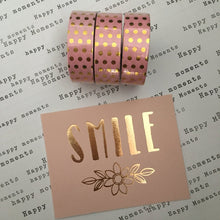 Load image into Gallery viewer, Gold Foil Polka Dot Washi Tape - Pink-3-The Persnickety Co
