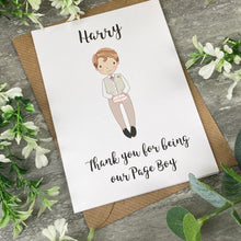 Load image into Gallery viewer, Thank You For Being Our Pageboy Card-7-The Persnickety Co

