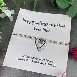 Personalised Valentine's Day I Love You Beaded Bracelet