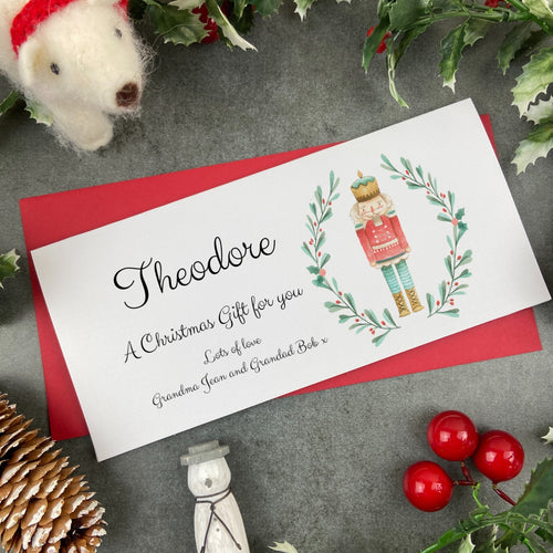 Personalised Nutcracker Wreath Money Wallet-The Persnickety Co