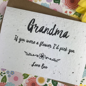 Plantable Wildflower Seed Card - Grandma If You Were A Flower I'd Pick You-5-The Persnickety Co