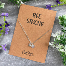 Load image into Gallery viewer, Bee Strong Necklace-9-The Persnickety Co
