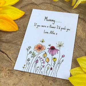 Mummy If You Were A Flower Mini Kraft Envelope with Wildflower Seeds-5-The Persnickety Co