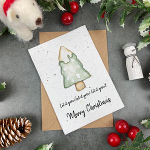 Snowy Christmas Tree Plantable Seed Card