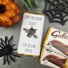 Load image into Gallery viewer, Bat Happy Halloween - Personalised Chocolate Bar-The Persnickety Co
