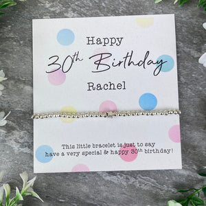 Happy 30th Birthday Beaded Bracelet-The Persnickety Co