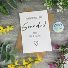 Load image into Gallery viewer, Personalised Happy Father&#39;s Day Grandad Card
