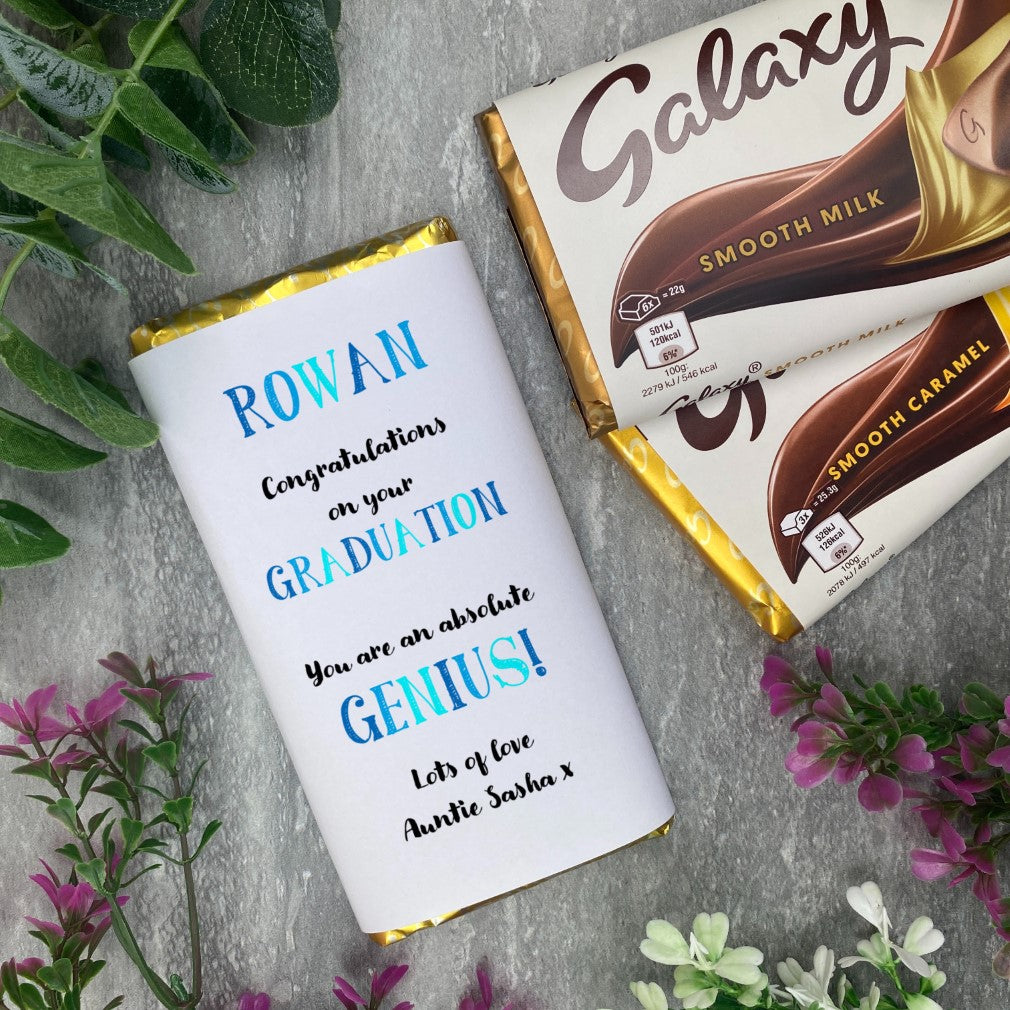 Exam Congratulations - Graduation Chocolate Bar - Blue-The Persnickety Co