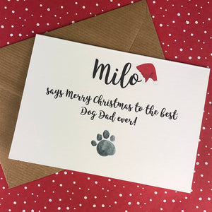Merry Christmas Best Dog Dad/Mum Card-2-The Persnickety Co