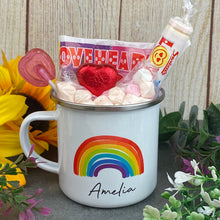 Load image into Gallery viewer, Enamel Mug - Rainbow The Greater The Storm
