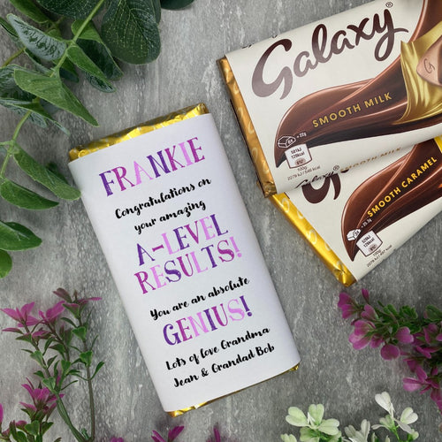 Exam Congratulations - A Level Chocolate Bar - Purple-The Persnickety Co